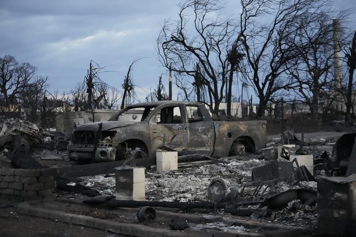 Tűz pusztított Mauin. AP Photo/Rick Bowmer)