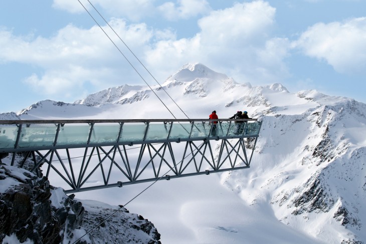 The Black Edge platform is actually the highest point in the entire Sölden ski area.  Photo: Depositphotos.com