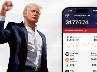 A Trumpwallet oldal részlete.