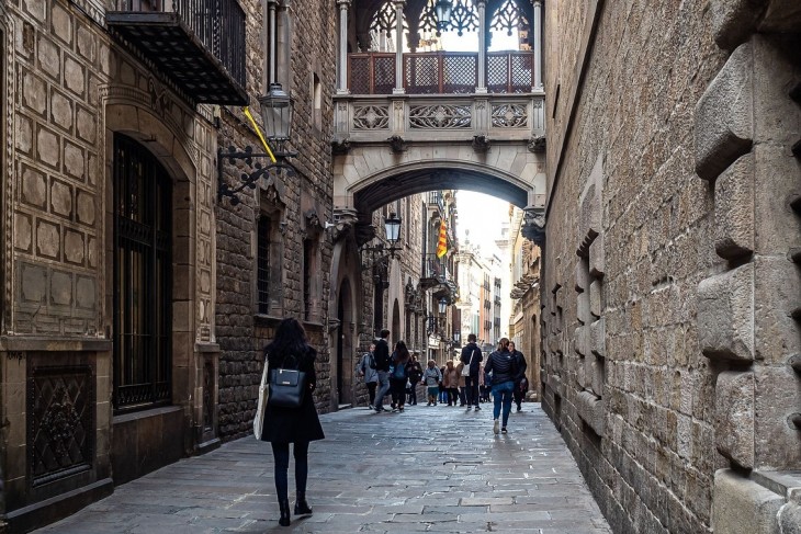A gótikus negyed Barcelonában. Fotó: Pixabay/Matressa