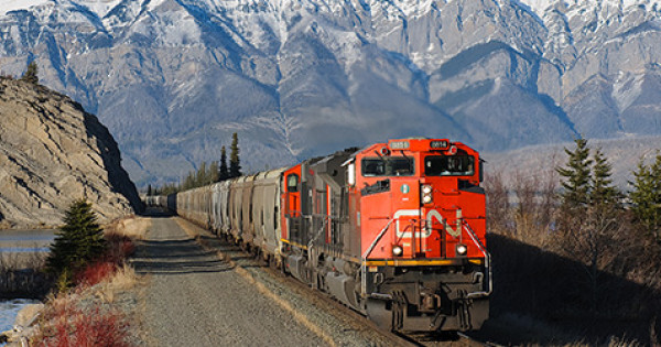 A Canadian National Railway a zord körülményekkel is megküzd