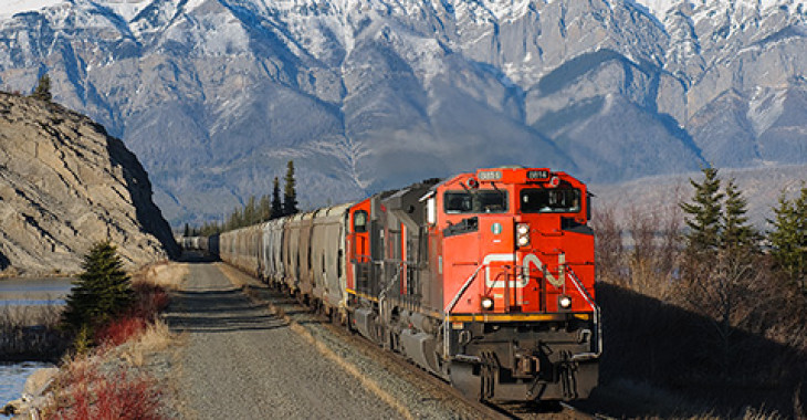 A Canadian National Railway a zord körülményekkel is megküzd