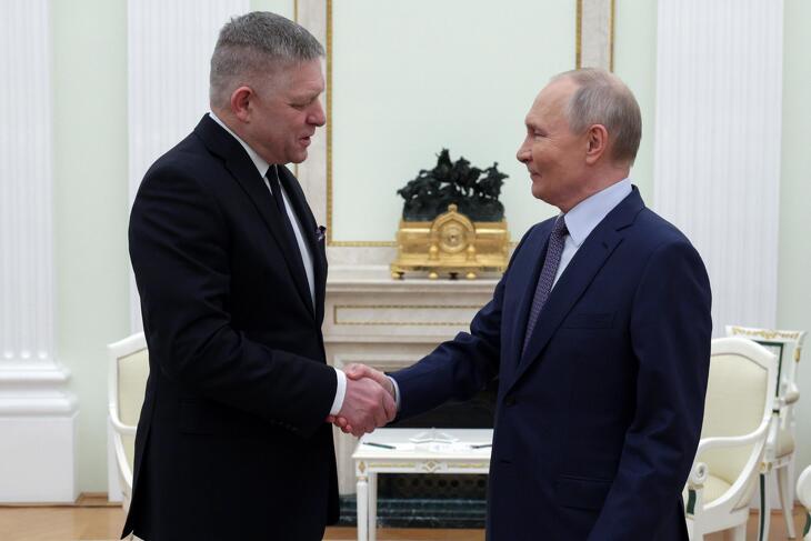 Robert Fico és Vlagyimir Putyin találkozója a Kremlben 2024. december 22-én