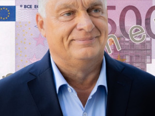 Orbán Viktor egy eurós bankjegyen