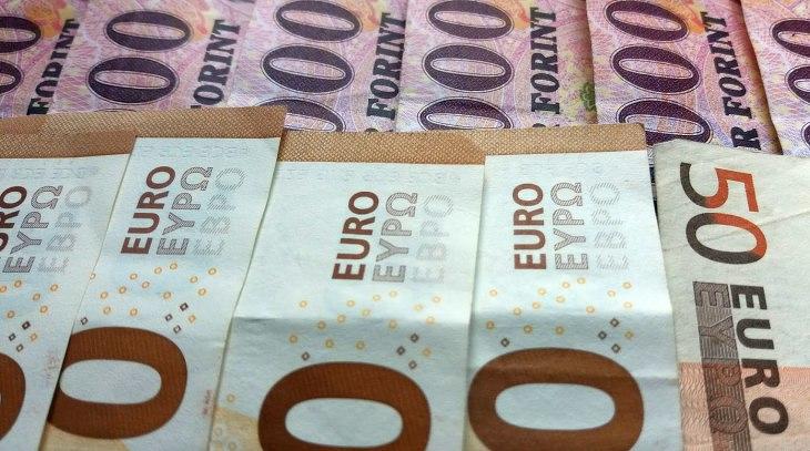 Az euró árnyékában a forint. Fotó: depositphotos