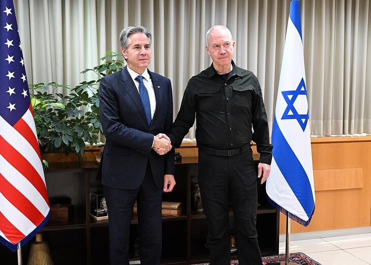 Joáv Galant Antony Blinken amerikai külügyminiszterrel egy korábbi képen