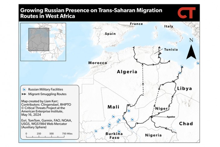 Növekvő orosz jelenlét a szaharai migrációs útvonalak mentén