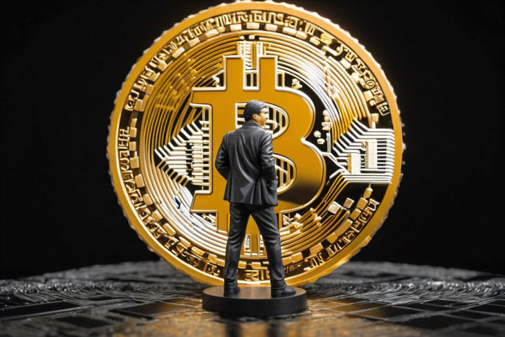 Titkos Satoshi és a Bitcoin. Illusztráció: Tengr.ai