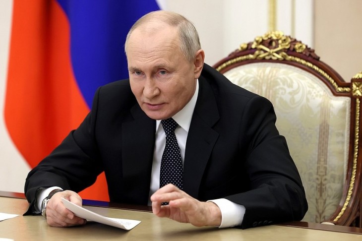 Putyin szerint már sikerült túljutni a konfliktus éles szakaszán. Fotó: Kreml