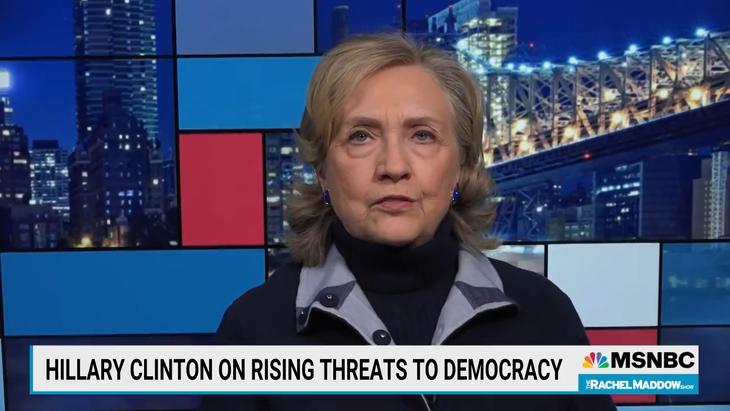 Hillary Clinton az MSNBC műsorában. Kép: TWitter / MSNBC