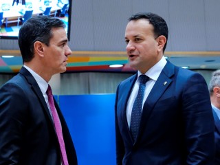 Pedro Sánchez és Leo Varadkar egy EU-csúcson. Fotó: Európai Tanács 