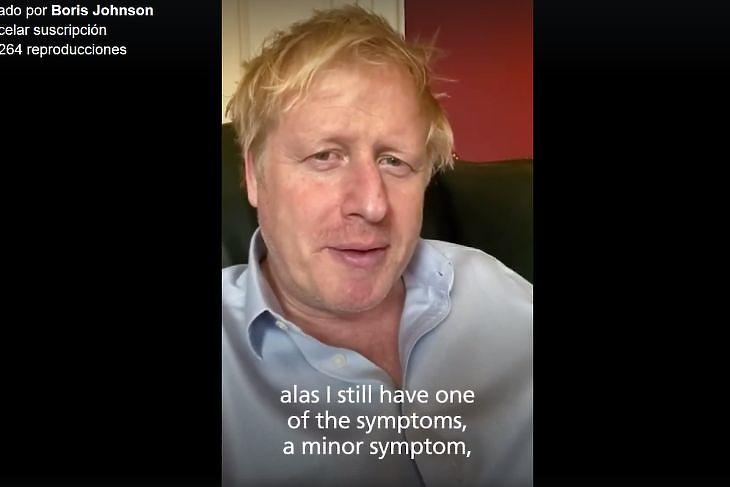 Boris Johnson karanténban a Downing Streeten 2020. április 3-án. (Forrás: Facebook)