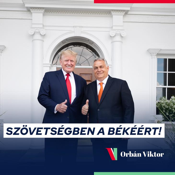 Hamar alkalma nyílt Trumpnak személyesen is gratulálni Orbán Viktornak a tusványosi említésért. Fotó: Facebook