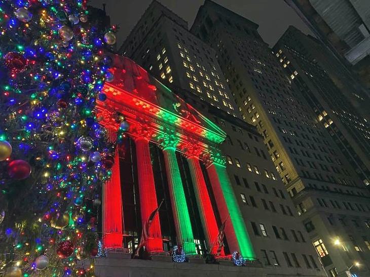 A Wall Streeten nem csak a karácsonyt, de a rekordokat is ünneplik (Fotó: privátbankár.hu)