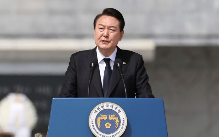 Jun Szok Jol, dél-koreai elnök. Fotó: MTI/AP
