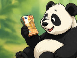 Panda euróval, fantáziarajz, forrás: ChatGPT. 