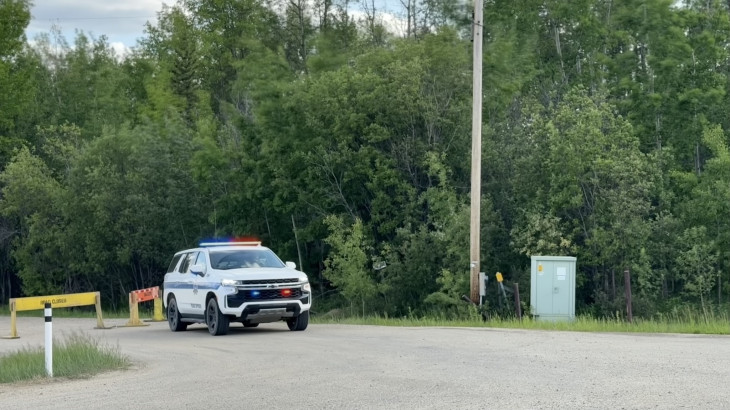 Rendőrautó Tumbler Ridge határában