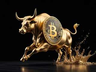 A bitcoin-bika vágtat. Illusztráció: Tengr.ai