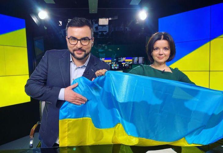 Ruszlan Szenicskin és Marichka Padalko mindketten az 1+1 műsorvezetői csapatába tartoznak. Fotó: Instagram/marichkapadalko