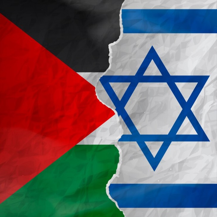 palesztin és izraeli zászló
