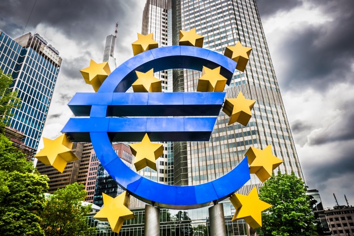 Az Európai Központi Bank (EKB) központja Frankfurtban. AZ EKB szerint még mindig túl magasak az inflációs kilátások. Fotó: Depositphotos