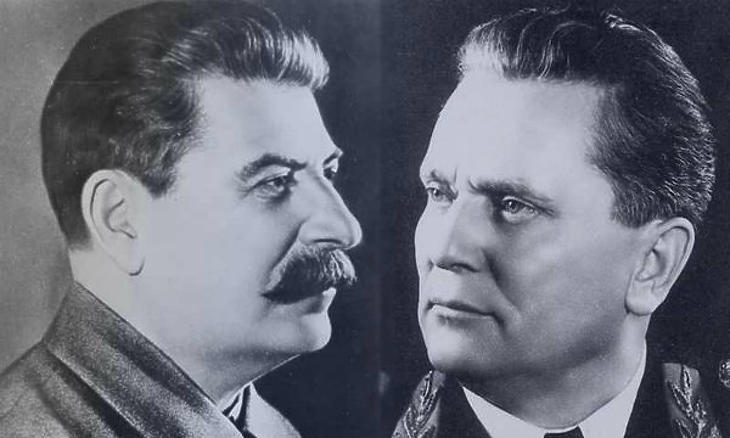 Sztálin (balról) és Tito. Fotó: mult-kor.hu