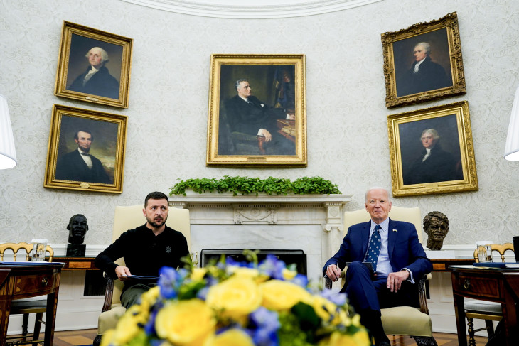 Volodimir Zelenszkij és Joe Biden a Fehér Házban – az ukrán elnöknek most teljesült az egyik fő kérése