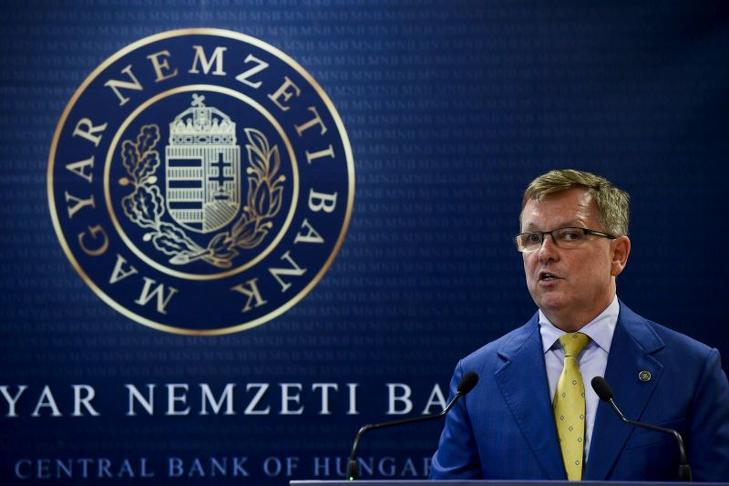 Matolcsy György, a Magyar Nemzeti Bank elnöke egy korábbi beszéde közben. Fotó: MTI/Koszticsák Szilárd