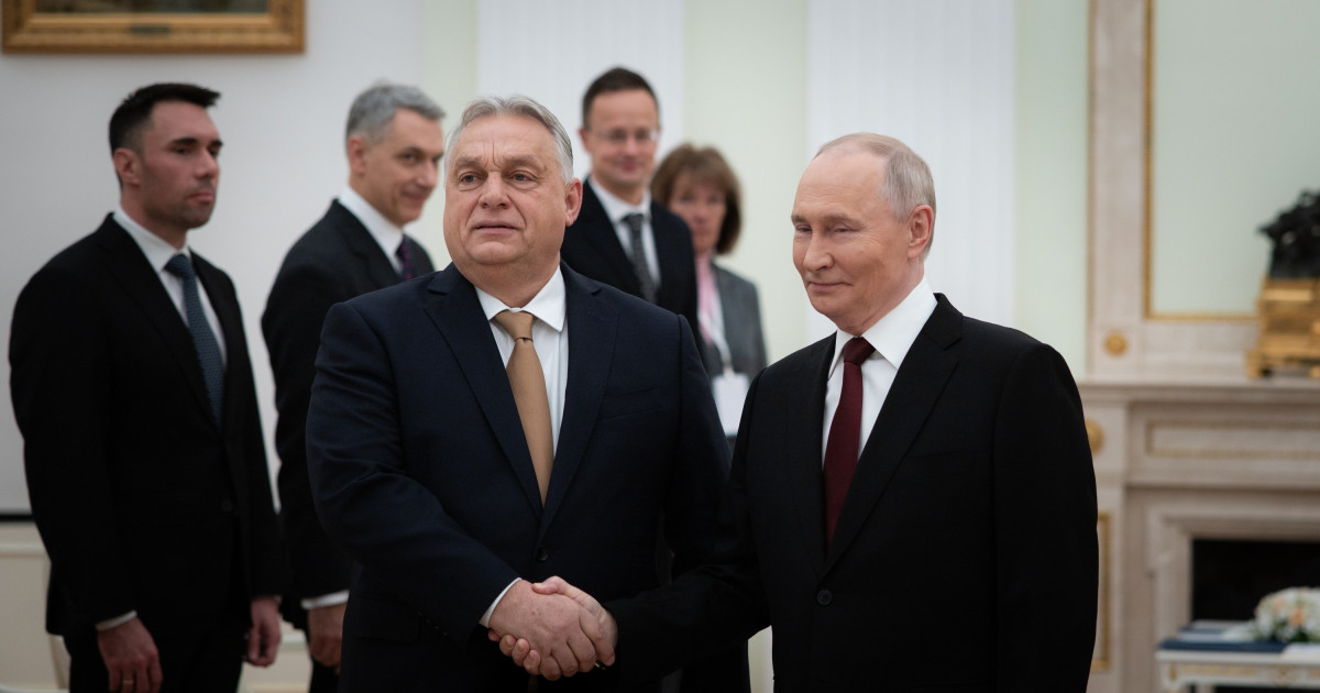 Megdicsérte Putyin Orbán Viktort Moszkvában