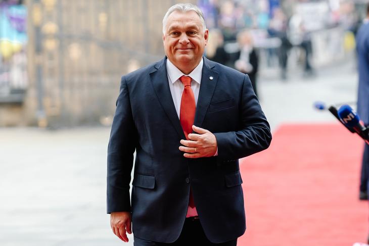 Orbán Viktor kormányfő a prágai informális EU-csúcson 2022. október 7-én. Fotó: Európai Tanács