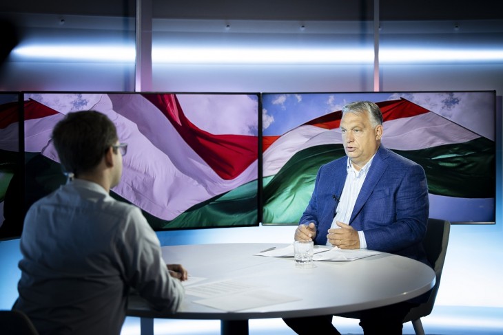 Orbán Viktor: háborús eszkaláció van. Fotó: MTI / Miniszterelnöki Sajtóiroda / Fischer Zoltán