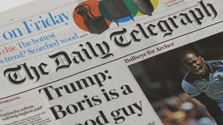 A konzervatív The Telegraph egy nagy múltú brit lap