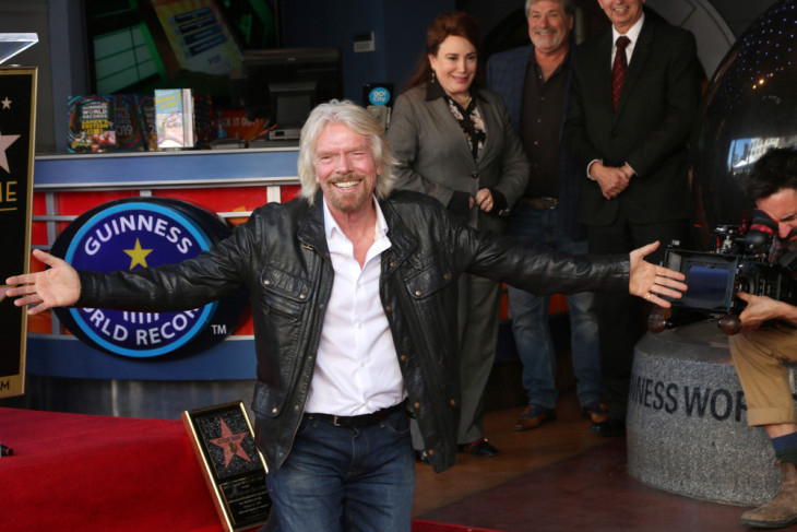 Sir Richard Branson a hollywoodi Walk of Fame-en 2018-ban. 