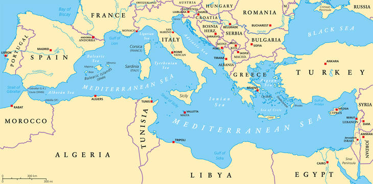 A Földközi-tengerben található hatalmas földgázmezők miatt sok a feszültség és a vita. Fotó: Depositphotos