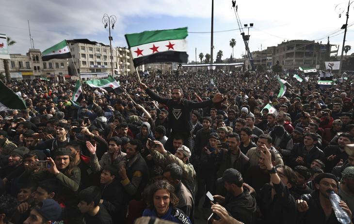 Tüntetés volt Szíria déli részén