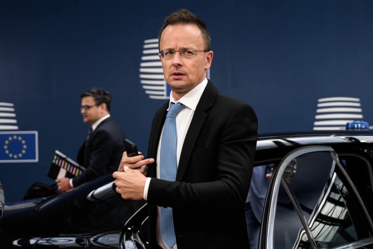 Szijjártó Péter Brüsszelben.  Fotó: Facebook/Szijjártó Péter