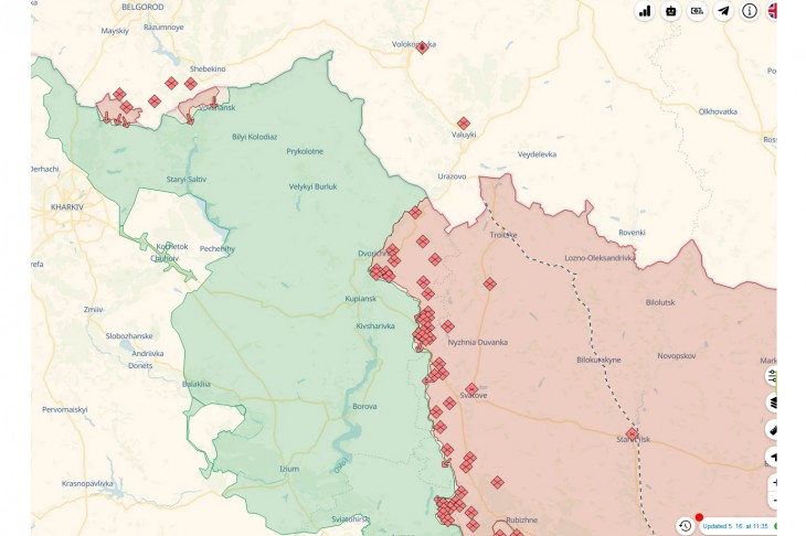 A harkivi front állása május 16-án - Kupjanszk azért még nagyon messze van Belgorodból indulva