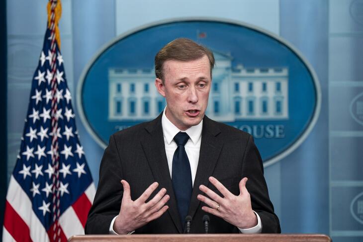Jake Sullivan, az amerikai elnök nemzetbiztonsági tanácsadója egy korábbi sajtótájékoztatón