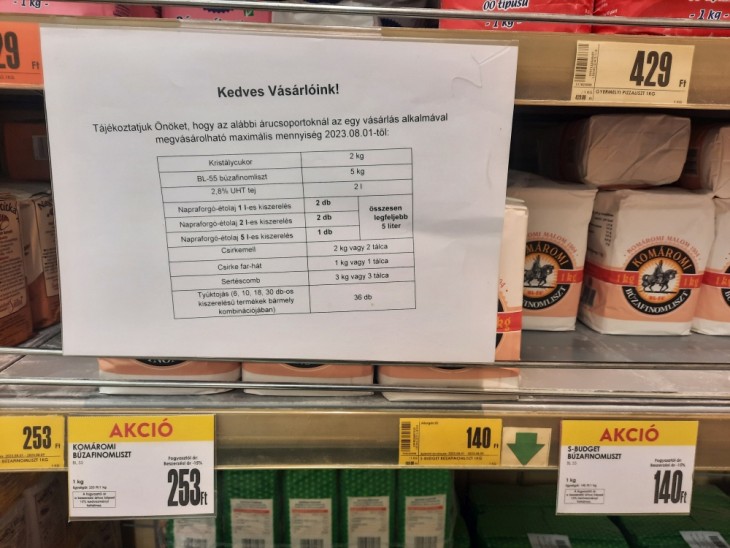 Ennyit lehet venni a Sparban egy-egy termékből. Fotó: Privátbankár