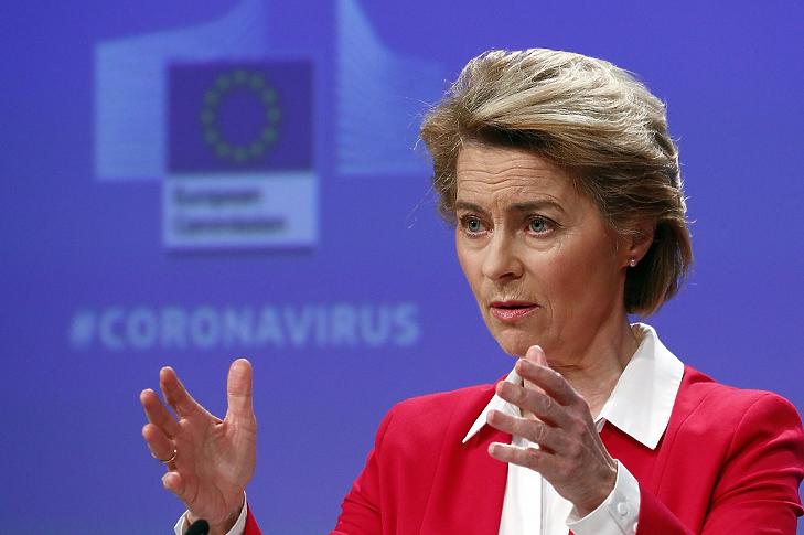 Ursula von der Leyen, az Európai Bizottság elnöke. MTI/EPA/REUTERS pool/Francois Lenoir