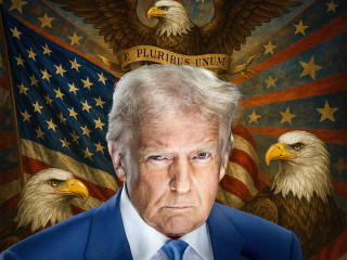 Donald Trump amerikai elnök sasokkal cimborál