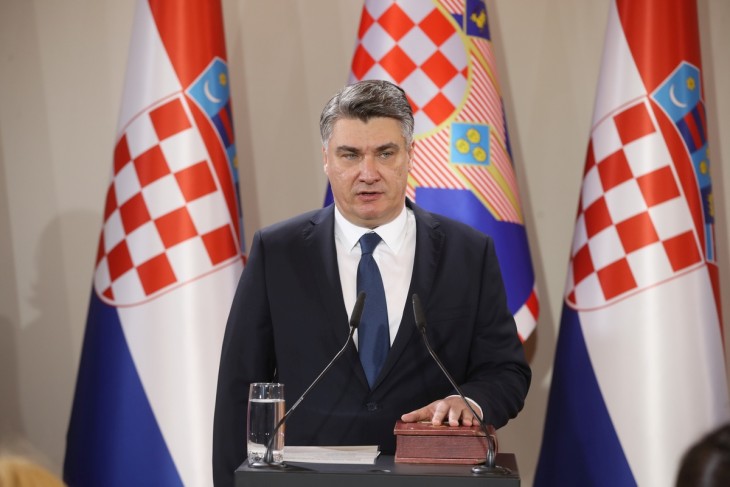 Zoran Milanovic 2020-as beiktatásán. Fotó: Wikimedia Commons/Damir Sencar/HINA/POOL/PIXSELL