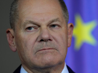Olaf Scholz német kancellár sajtóértekezletet tart a berlini kancellári hivatalban 2024. november 6-án, miután menesztette Christian Lindner pénzügyminisztert.
