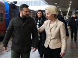 Volodimir Zelenszkij és Ursula von der Leyen Kijevben. Fotó: X / Ursula von der Leyen