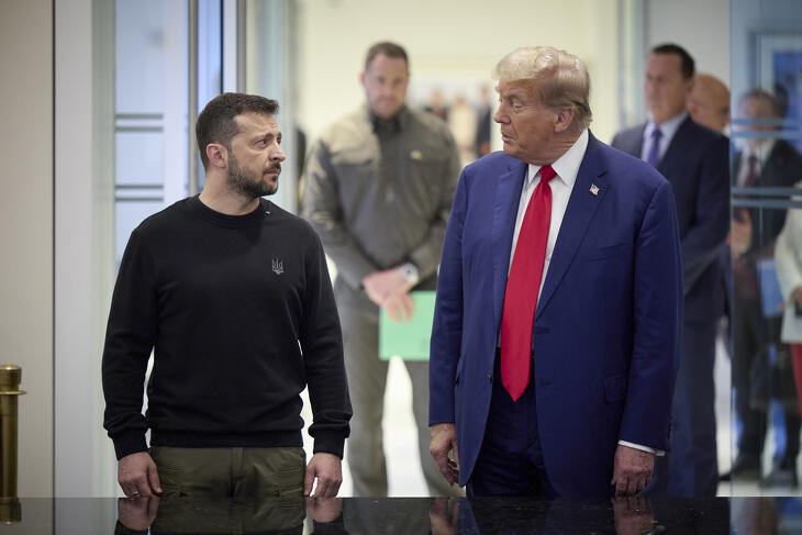 Újra találkoznak? Donald Trump és Volodimir Zelenszkij a New York-i Trump-toronyban 2024. szeptemberében.