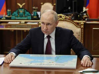 Vlagyimir Putyin a Kremlben 2023. augusztus 24-én. Fotó: EPA/MIKHAEL KLIMENTYEV/SPUTNIK/KREMLIN POOL