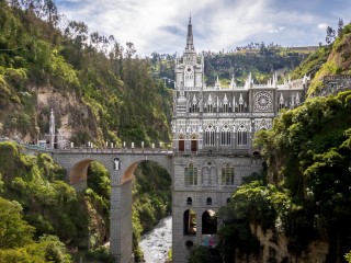 Santuario de Las Lajas templom, Kolumbia. Fotó: Depositphotos  