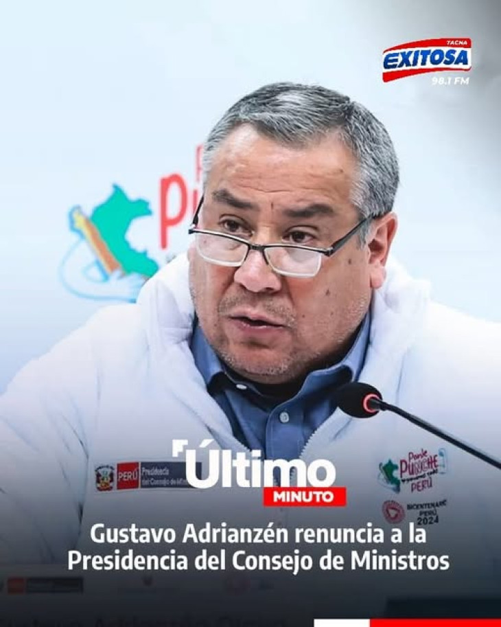 Gustavo Adrianzén lemondott