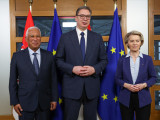 Antonio Costa, Aleksandar Vucic, Ursula von der Leyen 