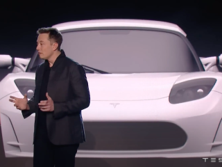 Elon Musk a Tesla egyik bemutatóján